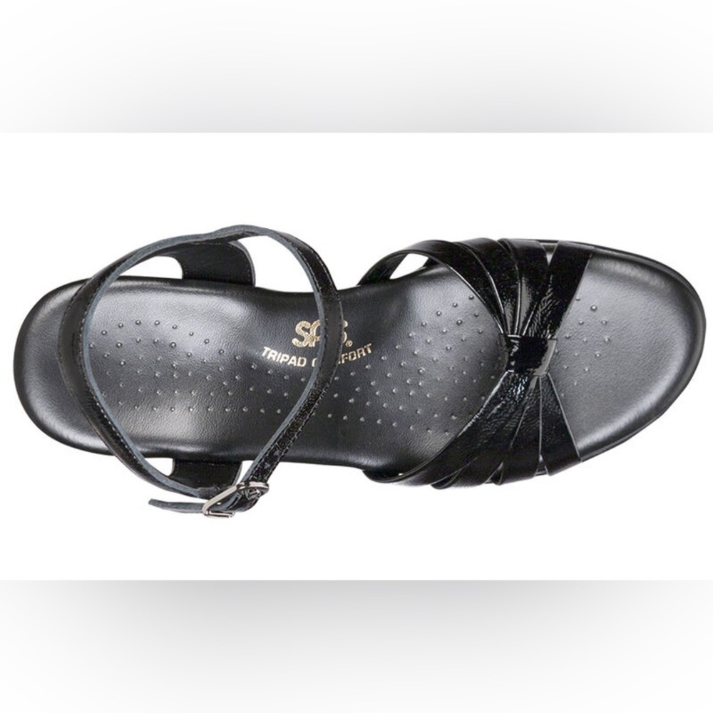 SAS Strippy Quarter Strap Wedge Sandal Size 8